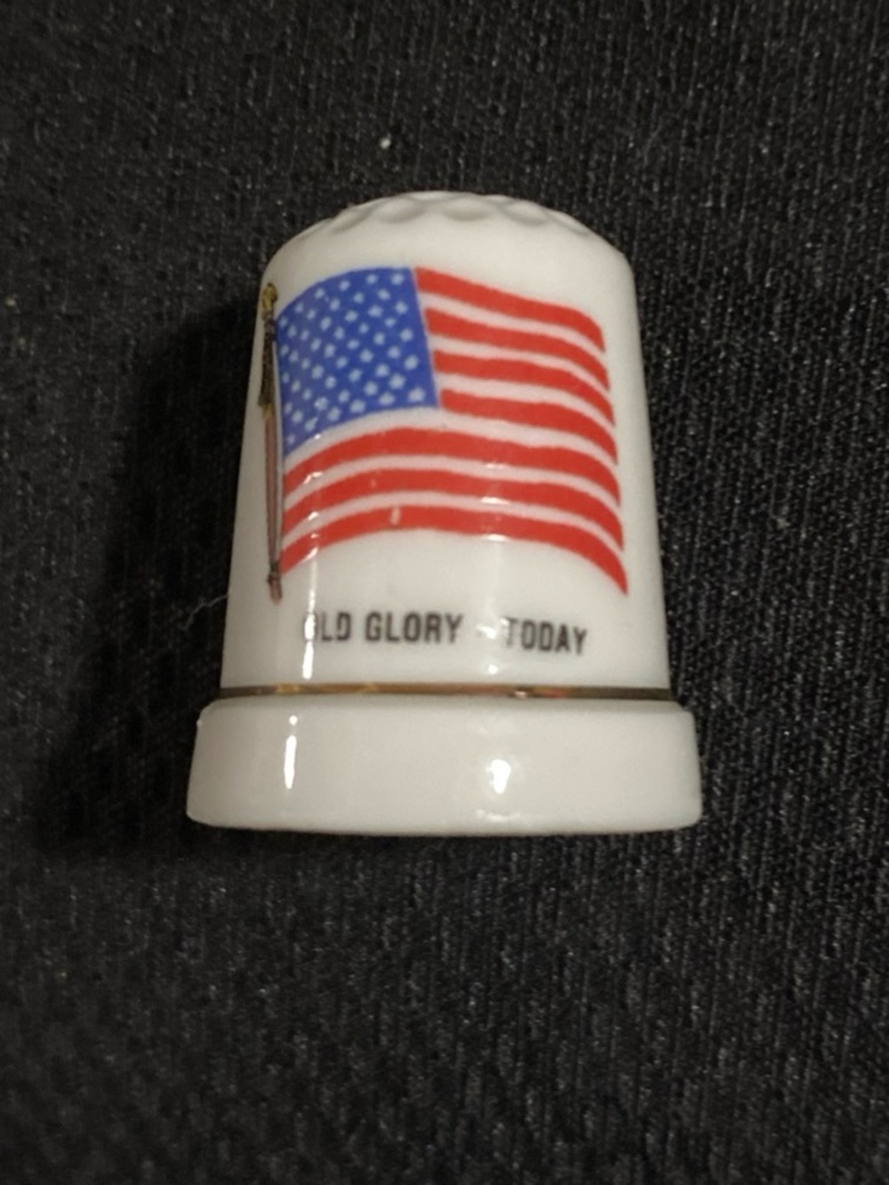Vintage Porcelain Thimble with American Flag
Old Glory Today